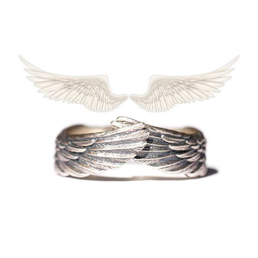 Fashion Jewelry Simple Angel Wings Ring Fashion Retro Ring