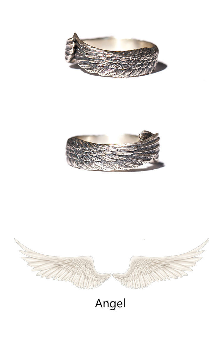 Fashion Jewelry Simple Angel Wings Ring Fashion Retro Ring