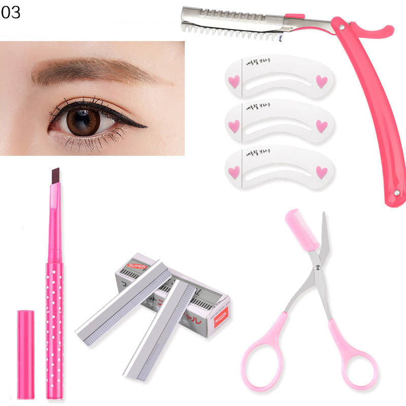 Eyebrow Trimming Eyebrow Knife Shaving Blade Tool Eyebrow Pencil And Eyebrow Clip Holder