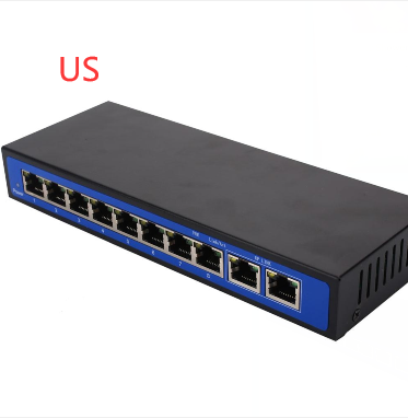 8+2 power 10 port 100M POE switch wireless AP 48V external power supply