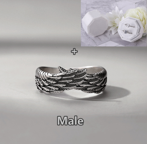 Fashion Jewelry Simple Angel Wings Ring Fashion Retro Ring