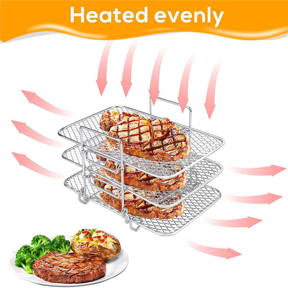 Air Fryer Rack For Ninja Dual Air Fryer 304 Stainless Steel Multi-Layer Dehydrat