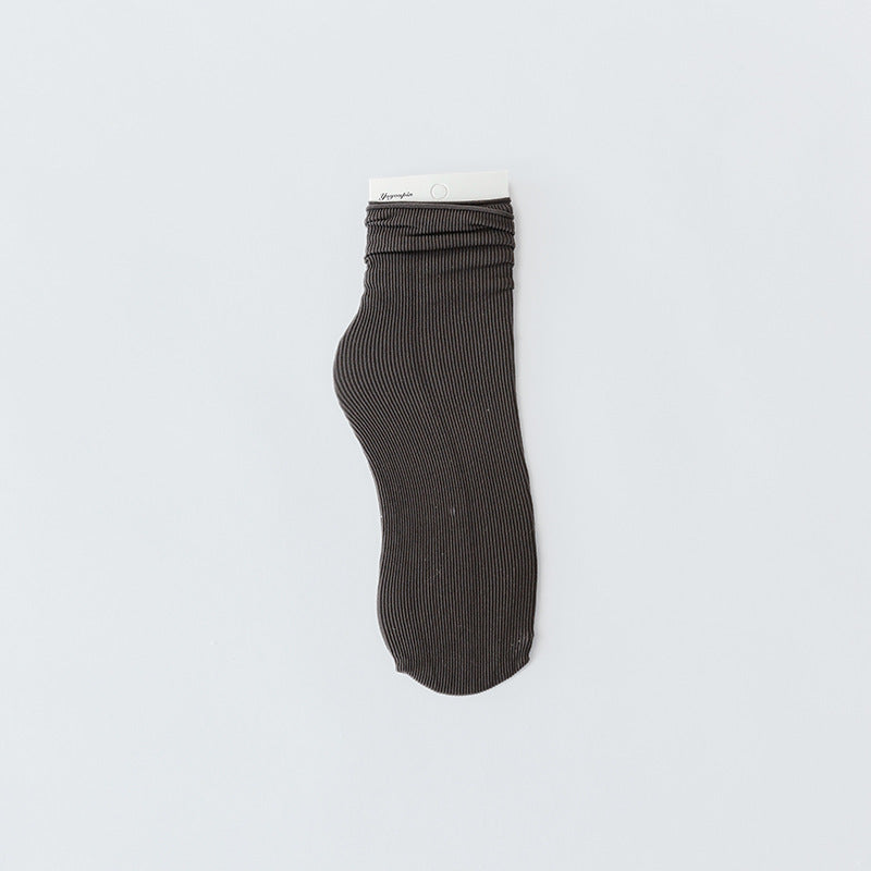 Fashion Solid Color Velvet Ice Socks