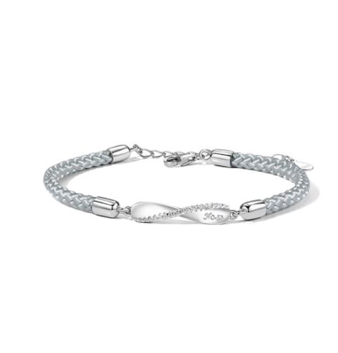 Mobius Ring Couples Sterling Silver Bracelet