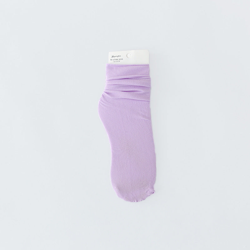 Fashion Solid Color Velvet Ice Socks