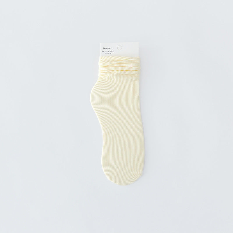 Fashion Solid Color Velvet Ice Socks