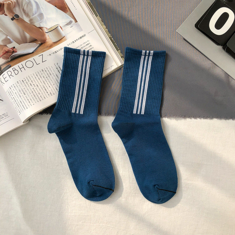 Men's And Women's Mid-calf Sports Cotton Socks