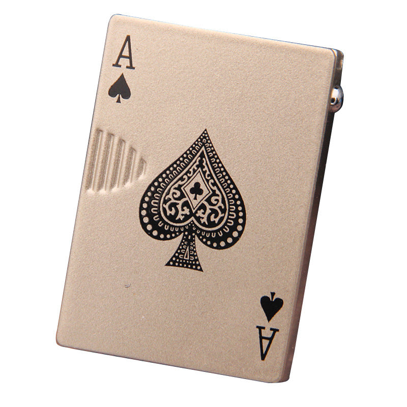 Creative Personality Cool Playing Cards Inflatable Electronic Windproof Lighter