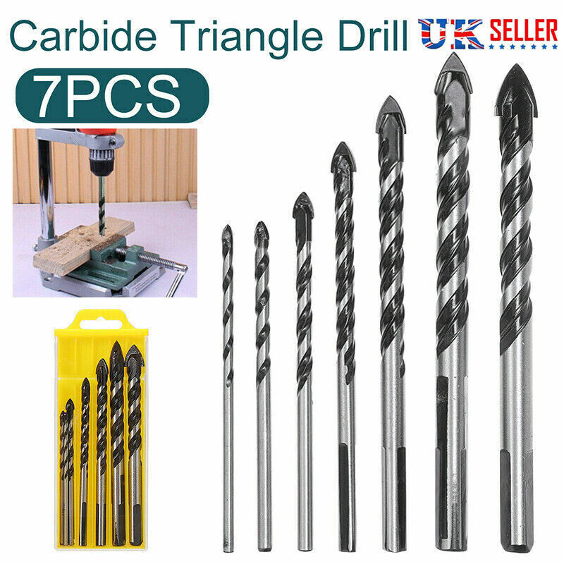 7XMulti-Material Tile Drill Bits Set Glass Ceramic Porcelain Granite Marble UK