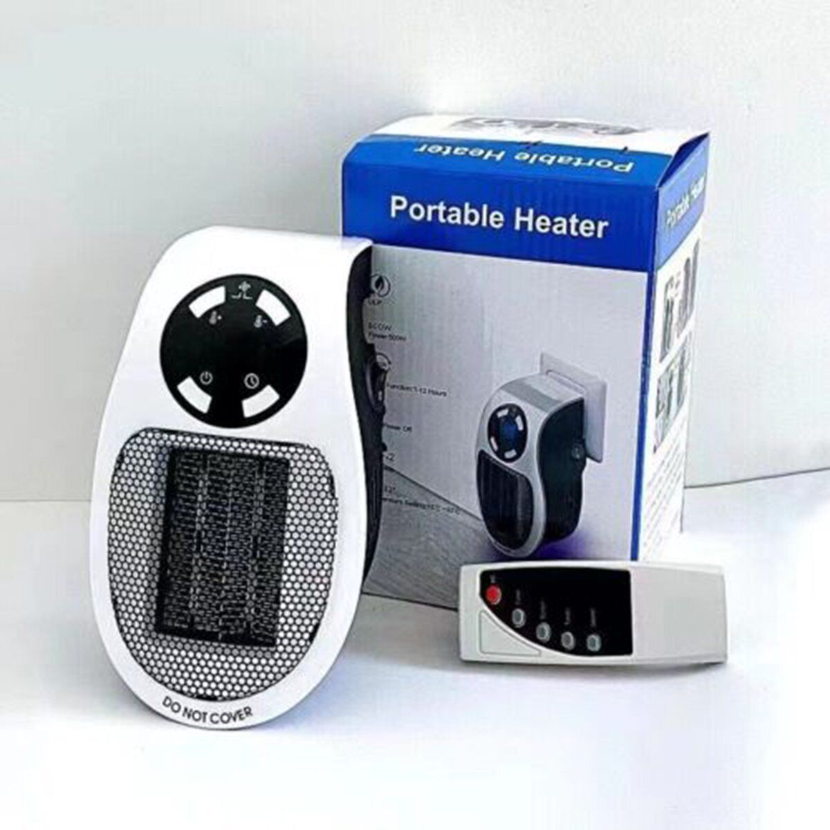 500W Ceramic Electric Mini Fan Heat Portable Plug Heat Low Energy Efficiency UK