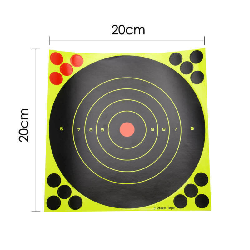 25PCS Splatter 8inch Shot Target Shoot Rifle Pistol Reactive Air N C 8 Glow Type UK