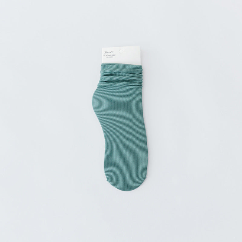 Fashion Solid Color Velvet Ice Socks