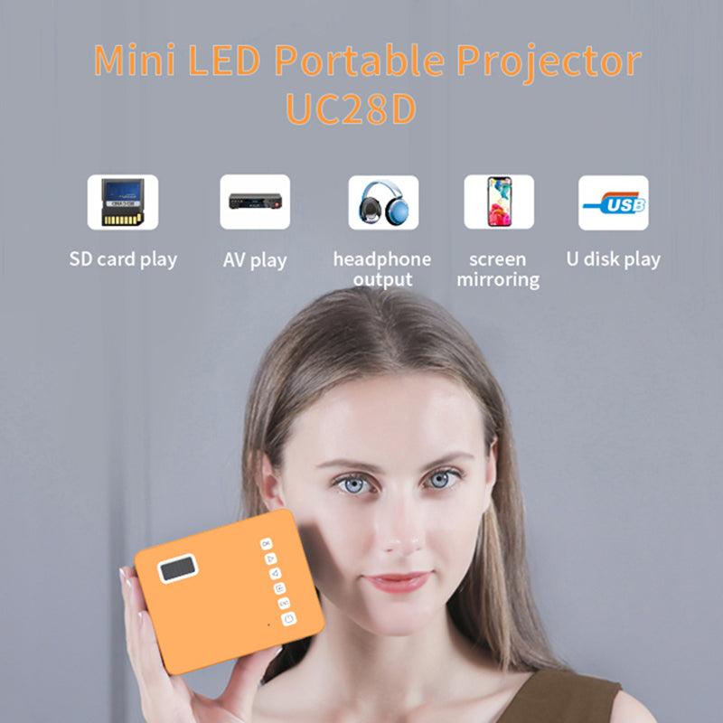 Portable mobile phone projector