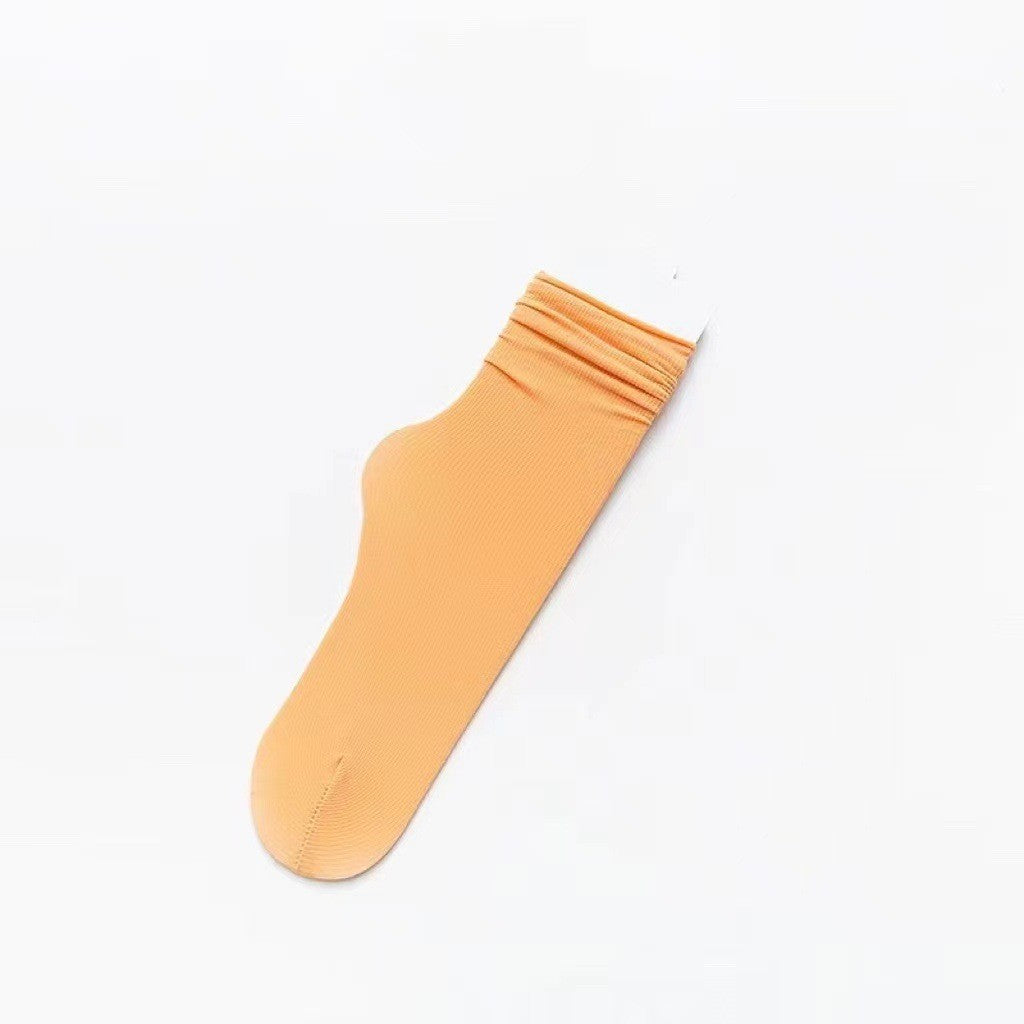 Fashion Solid Color Velvet Ice Socks