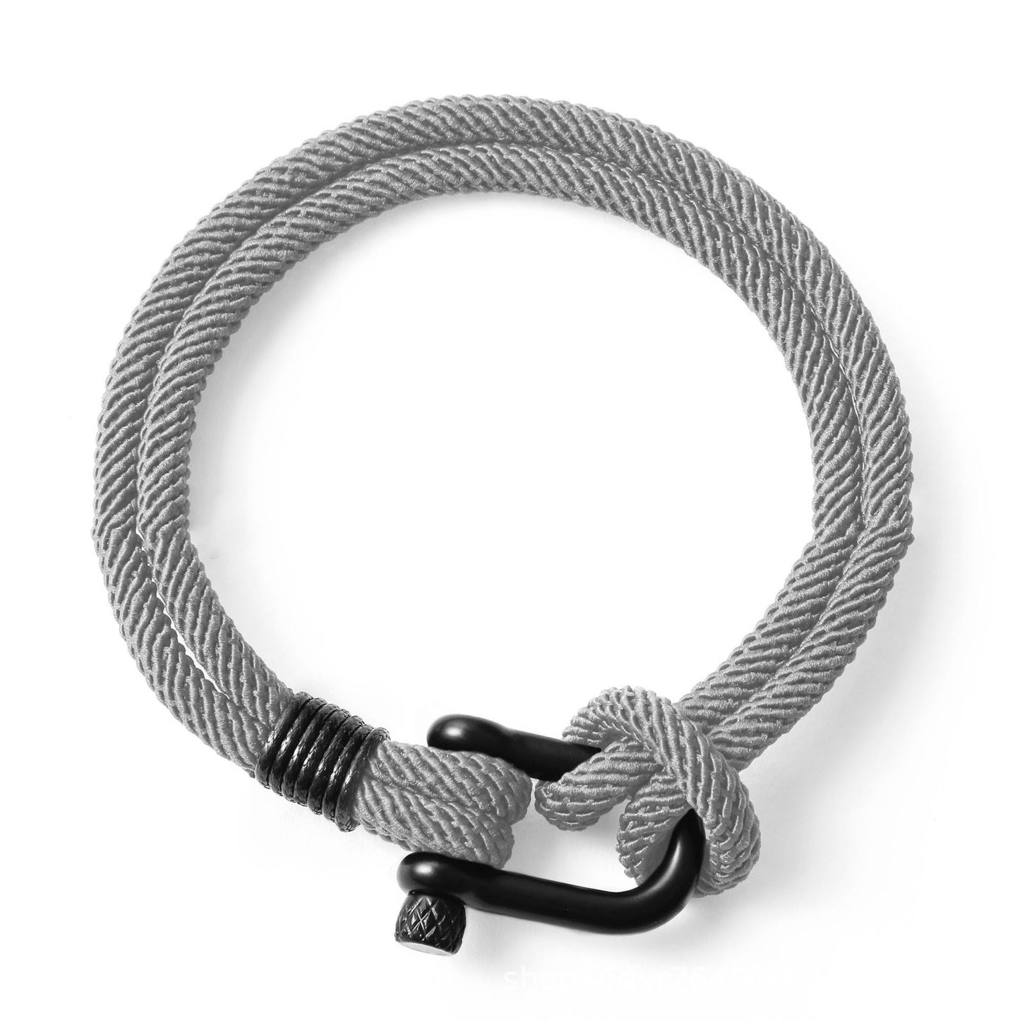 Mens Fashion Personality Horseshoe Buckle Woven Bracelet