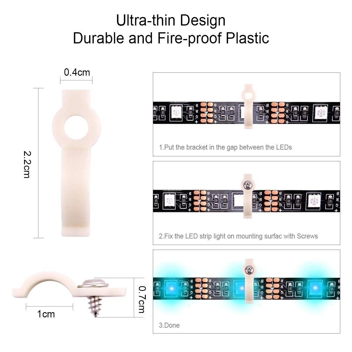 4 Pin  L Shape Connector Straight Connector Adapter For 5050 LED Strip Light