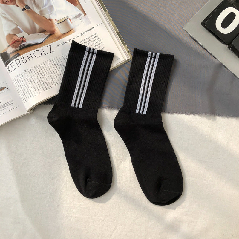 Men's And Women's Mid-calf Sports Cotton Socks