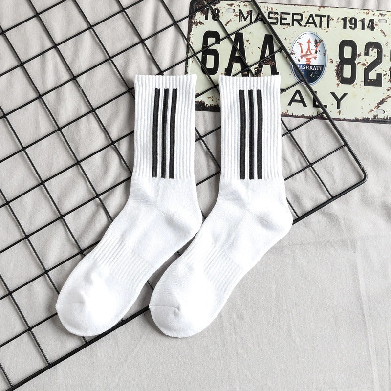 Basketball High-top Thicker Sweat-absorbent Breathable Exercise Towel Athletic High-top Trendy Pure Cotton Socks