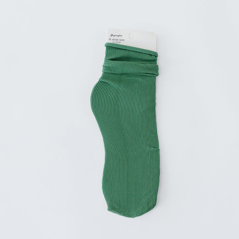 Fashion Solid Color Velvet Ice Socks