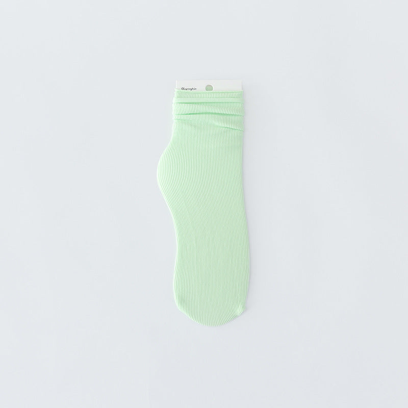 Fashion Solid Color Velvet Ice Socks