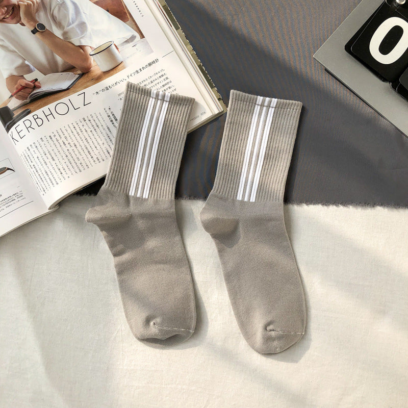 Men's And Women's Mid-calf Sports Cotton Socks