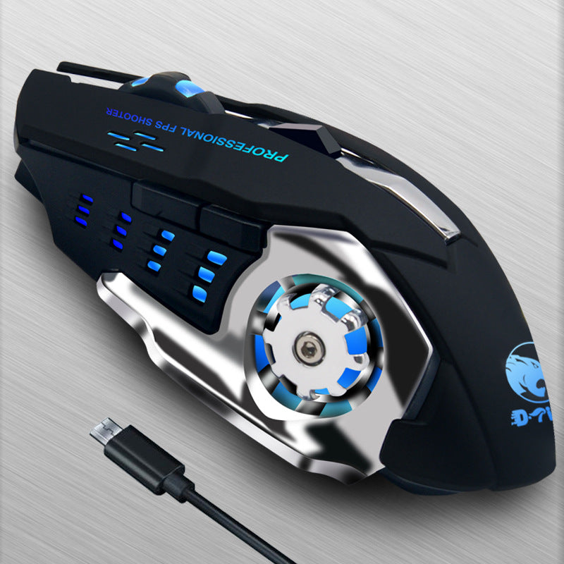 Wireless Gaming Mouse Luminous Mute Rechargeable Wired Office Mouse