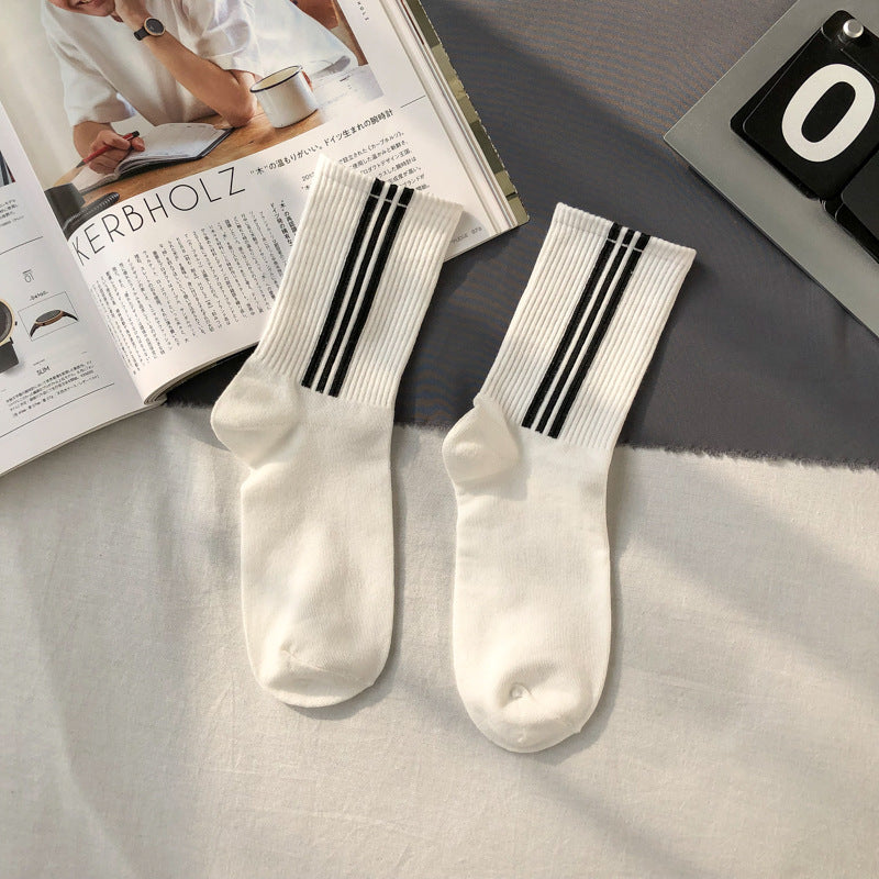 Men's And Women's Mid-calf Sports Cotton Socks