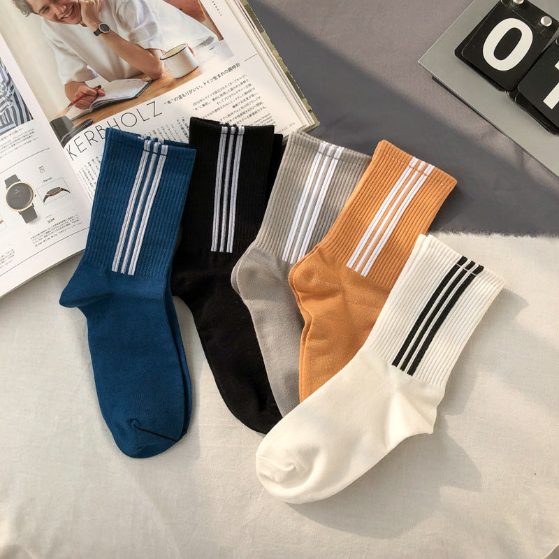 Men's And Women's Mid-calf Sports Cotton Socks