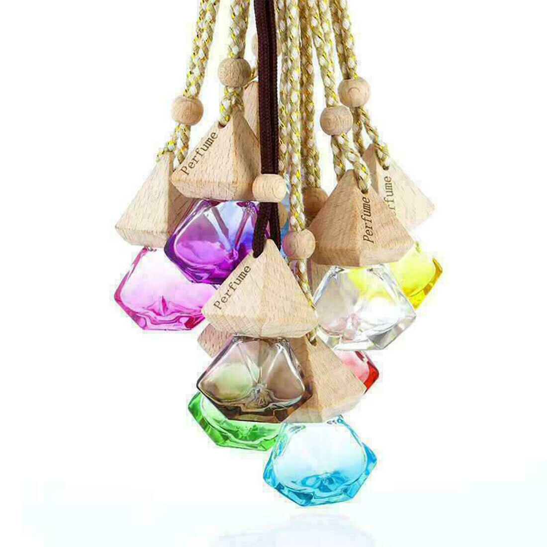 20x Hanging Empty Car Mini Perfume Bottle Diffuser Air Freshner Gadget Ornament