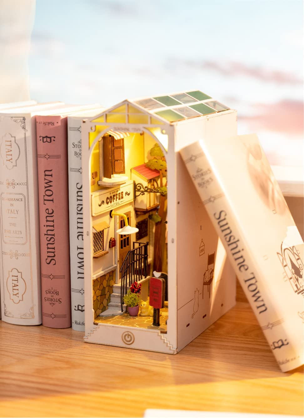 Robotime Rolife Book Nooks Series Stories In Books 4 Kinds DIY Wooden Miniature House Furniture Sakura Densya TGB01 Dropshipping