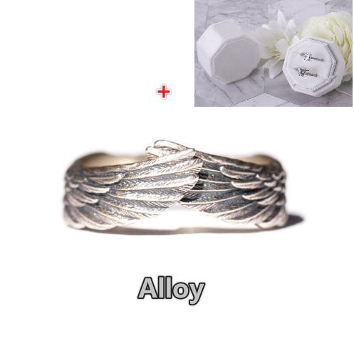 Fashion Jewelry Simple Angel Wings Ring Fashion Retro Ring