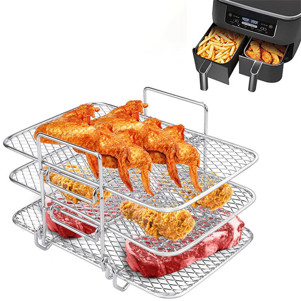 Air Fryer Rack For Ninja Dual Air Fryer 304 Stainless Steel Multi-Layer Dehydrat