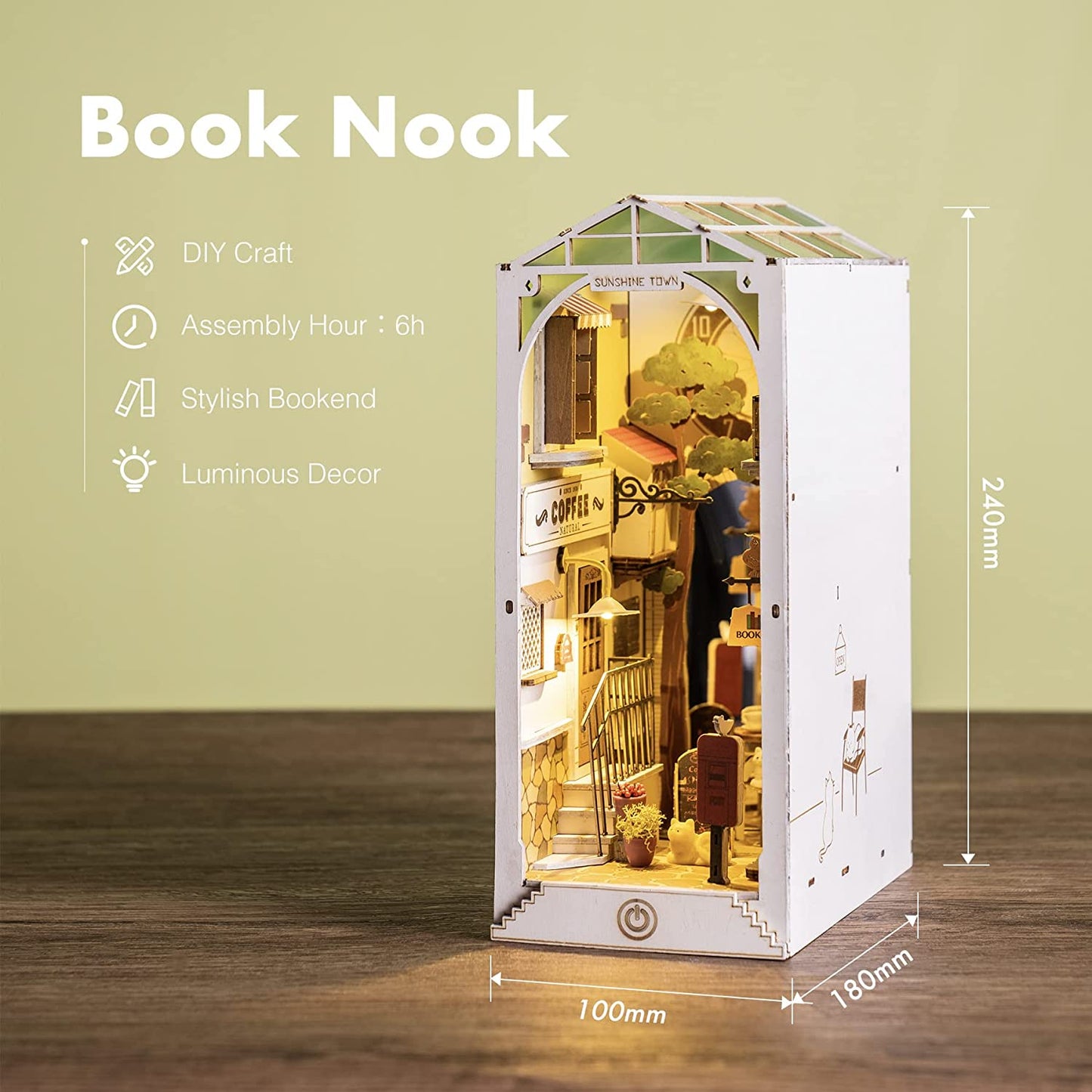 Robotime Rolife Book Nooks Series Stories In Books 4 Kinds DIY Wooden Miniature House Furniture Sakura Densya TGB01 Dropshipping