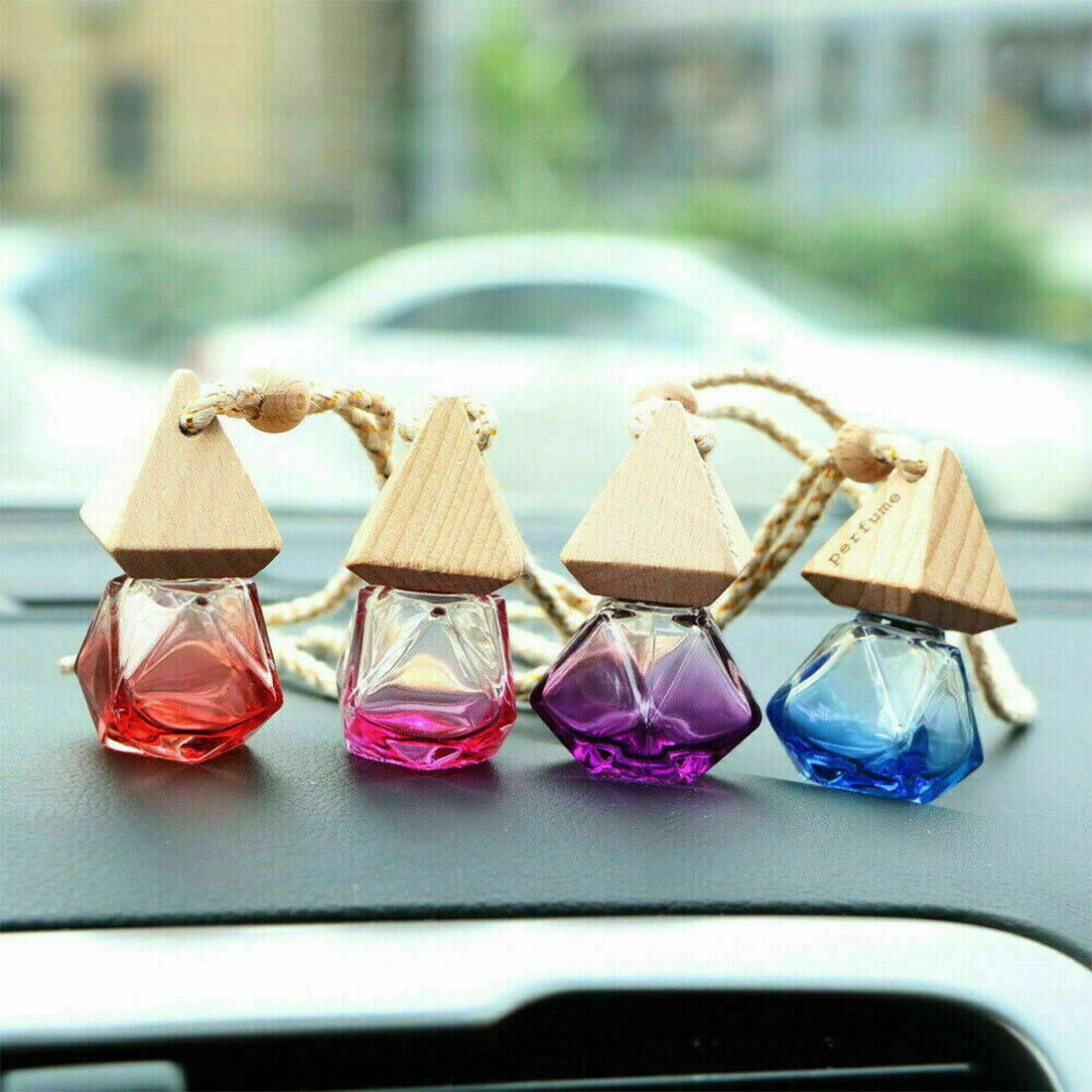 20x Hanging Empty Car Mini Perfume Bottle Diffuser Air Freshner Gadget Ornament