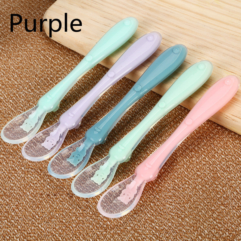 Baby Feeding Water Soup  Feeding Tableware Silicone Spoon