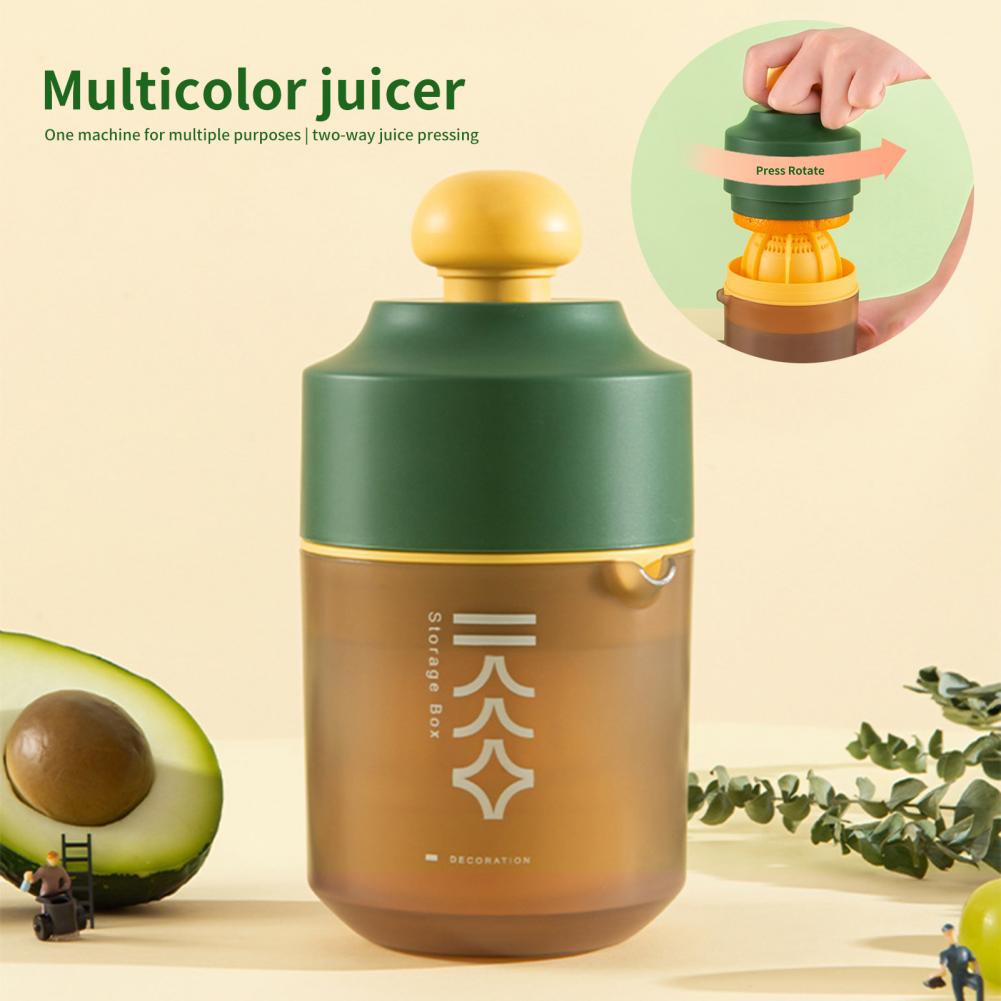 Mini Portable Manual Juicer Citrus Juicer Manual Lemon Squeezer Lime Orange Juicer Homemade DIY Fruit Orange Separating Juicer Fruit Separator Not Splash Semi-Transparent Non-electric Lemon Squeezer