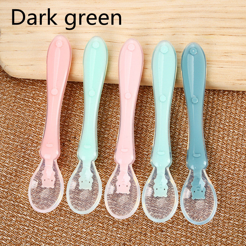 Baby Feeding Water Soup  Feeding Tableware Silicone Spoon