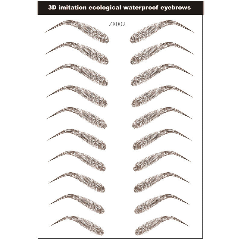 Simple Thick Eyebrows Ecological Eyebrow Stickers