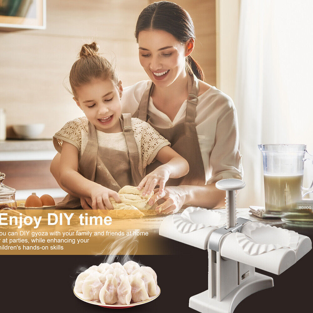 Household Double Head Automatic Dumpling Maker Mould DIY Press Pasty Maker Mold