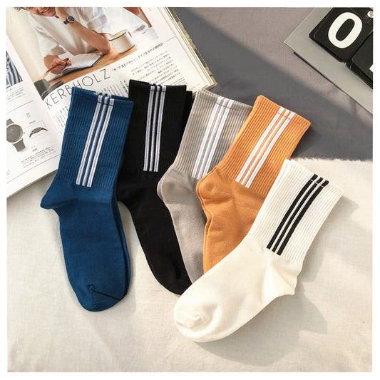 Men's And Women's Mid-calf Sports Cotton Socks