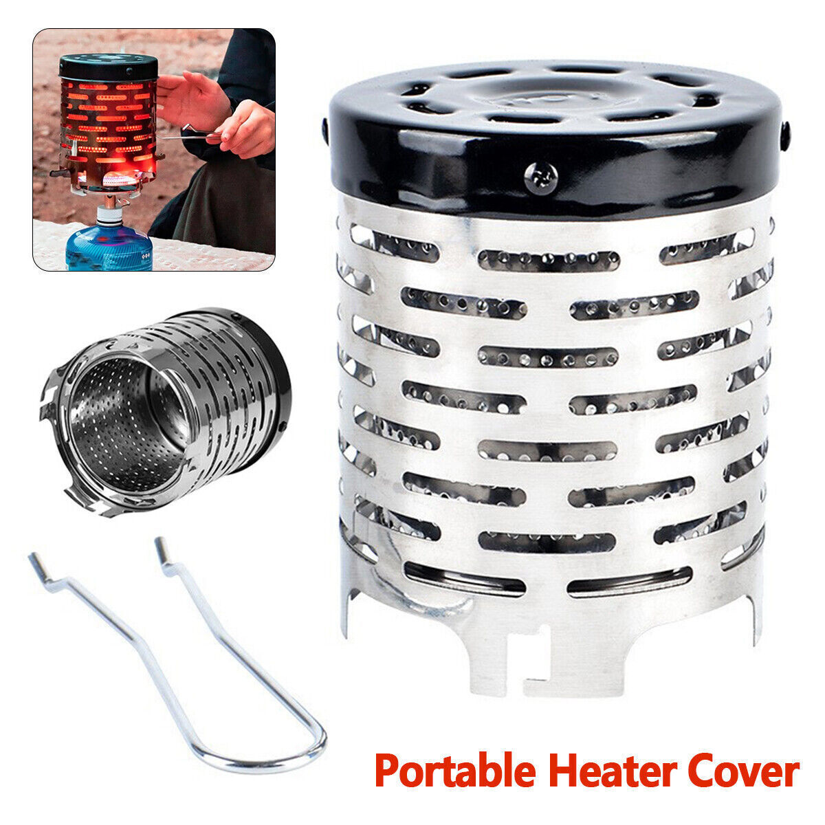 Portable Heater Cover Mini Warmer Outdoor Tent Heating Stove Camping Equipment