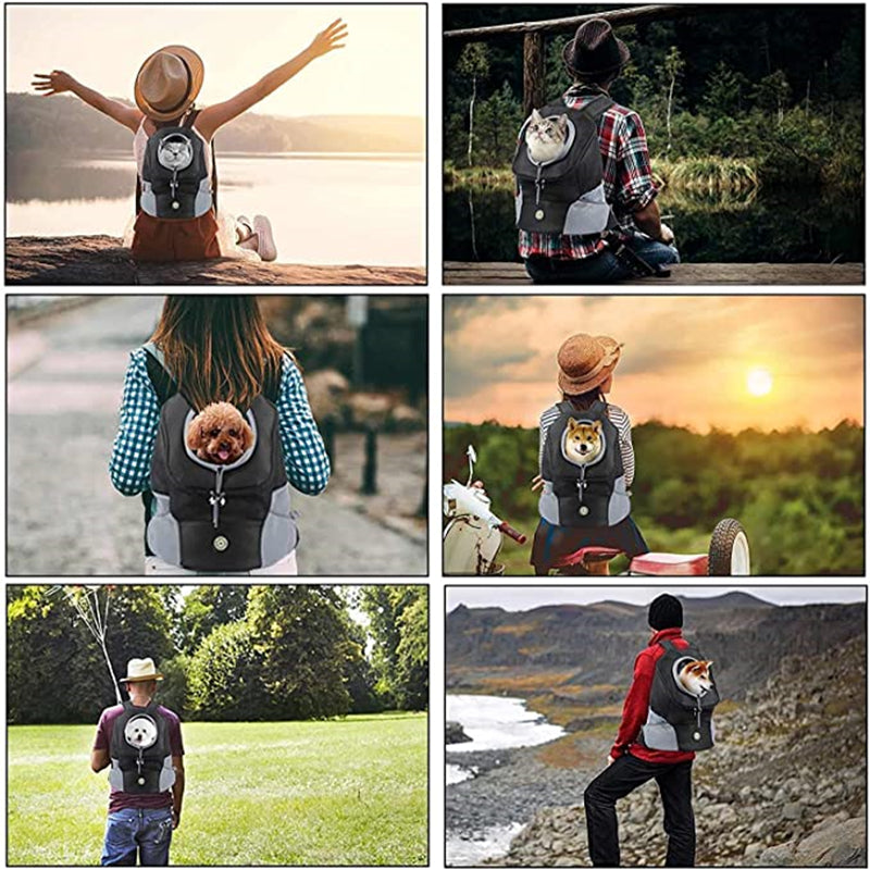 Pet Dog Carrier Bag Carrier For Dogs Backpack Out Double Shoulder Portable Travel Backpack Outdoor Pet Dog Carrier Bag Mesh