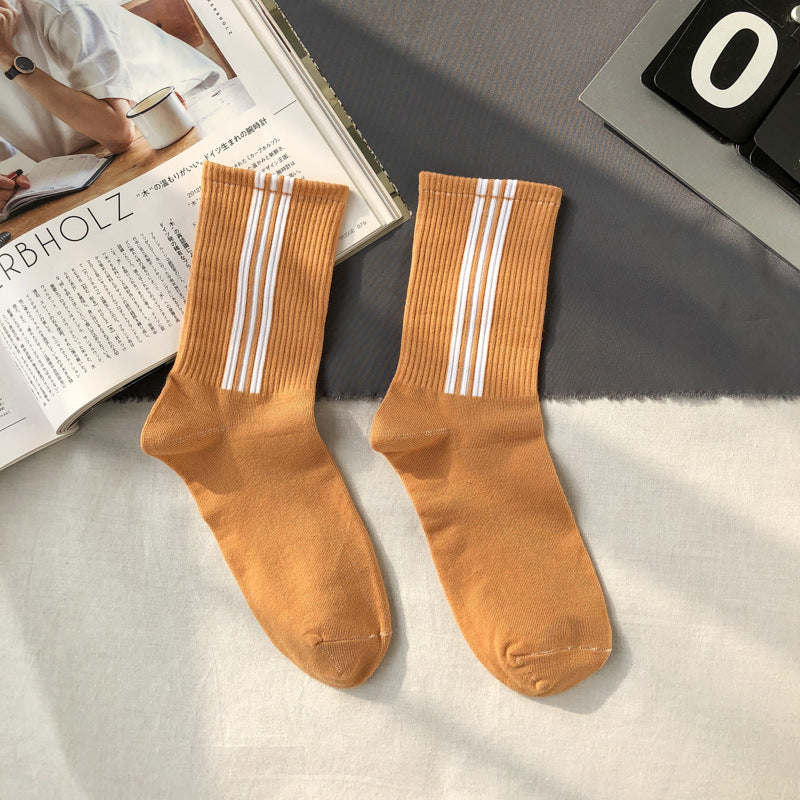 Men's And Women's Mid-calf Sports Cotton Socks