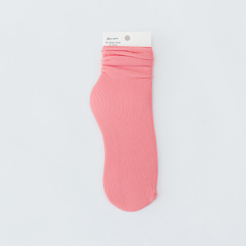 Fashion Solid Color Velvet Ice Socks